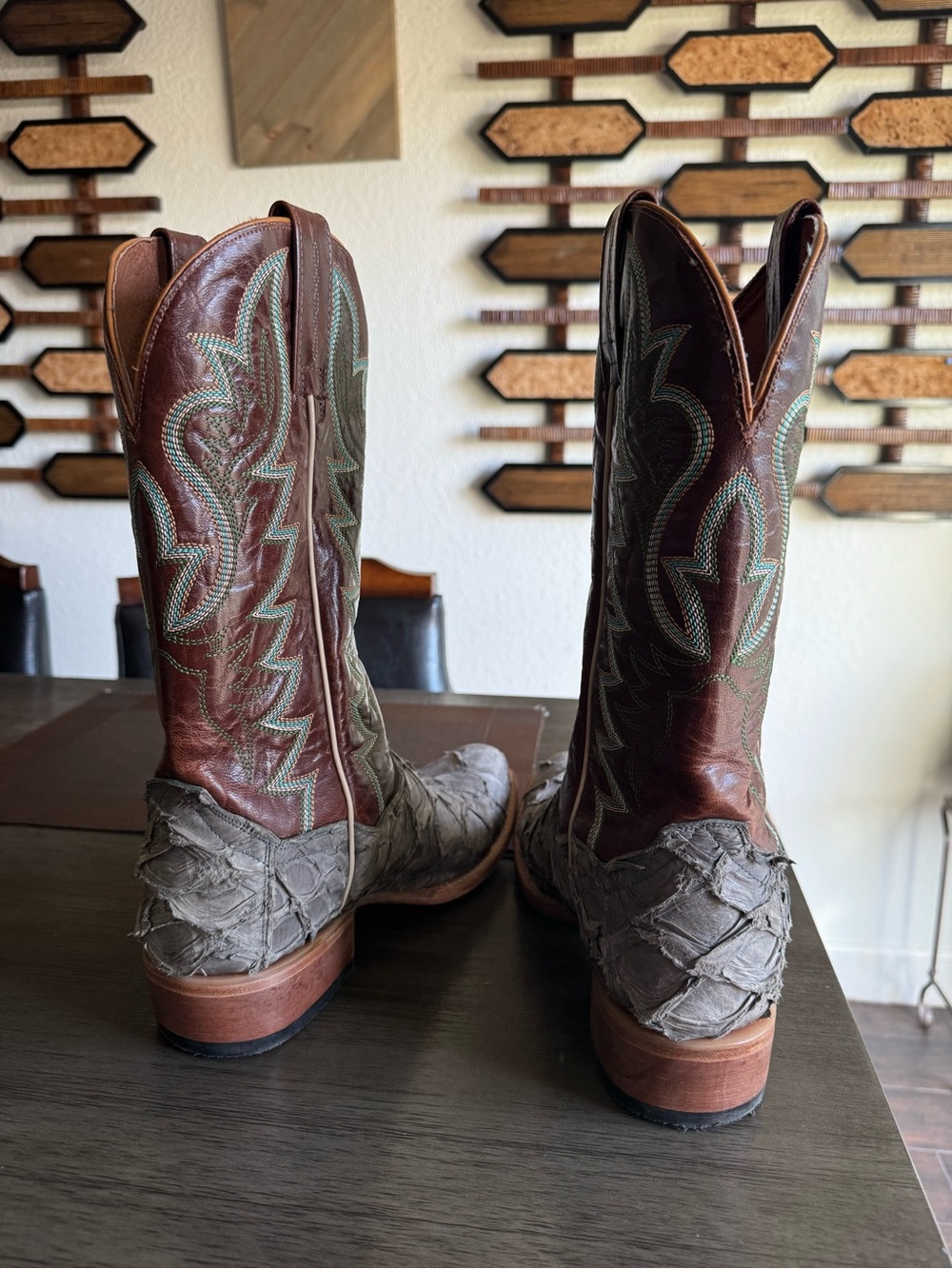 Dan post Grey pirarucu cutter toe boot - Picture 3 of 5